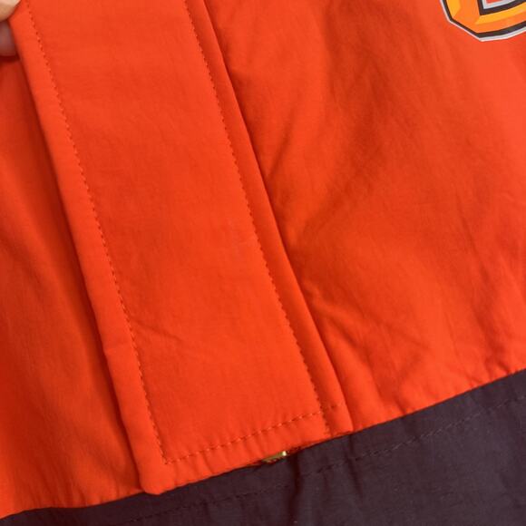 Oklahoma State Cowboys Jacket Mens Large NCAA Football Hooded Coat Orange Puffer - Picture 10 of 15
